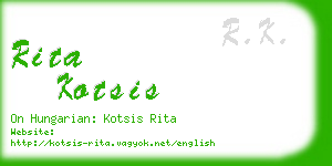 rita kotsis business card